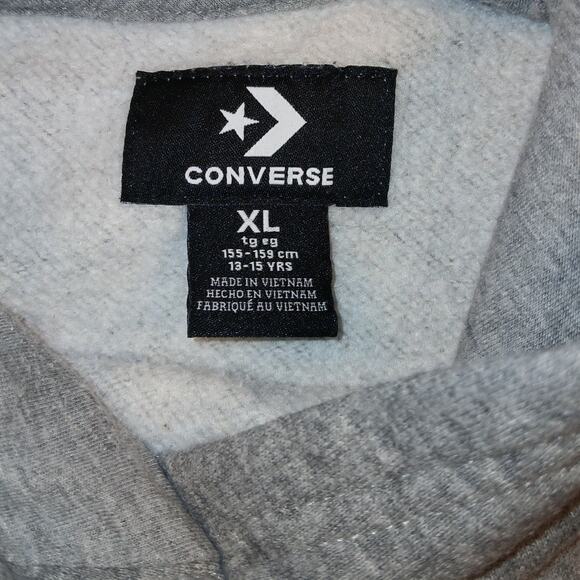 Converse All Star Womens Gray Pullover Hoodie - Size: XL - Picture 5 of 5